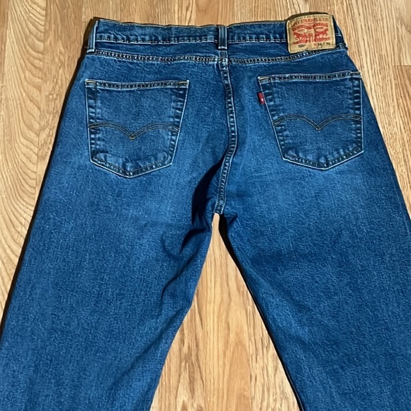 Levi's 505 1649 Regular Fit Straight Leg 100% Cotton Blue Denim Jeans 34 x 32 - Picture 6 of 10
